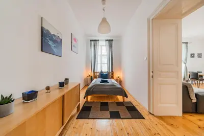 Ein Bett oder Betten in einem Zimmer der Unterkunft 85m² Leitermayergasse