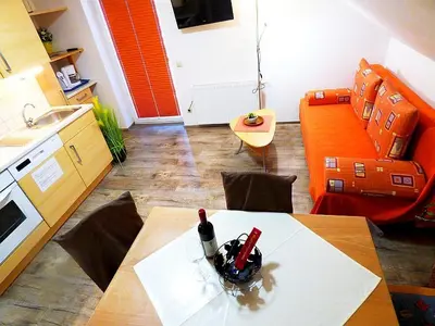 Küche/Küchenzeile in der Unterkunft Appartementhaus Martina