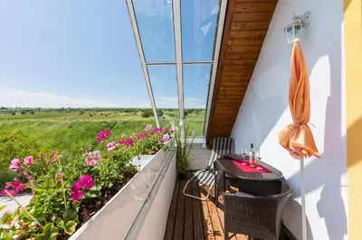 Ein Balkon oder eine Terrasse in der Unterkunft Appartementhaus Martina