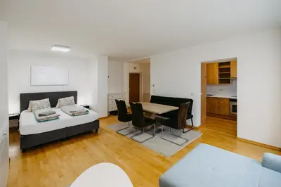 Ein Bett oder Betten in einem Zimmer der Unterkunft Ferienwohnung Dado