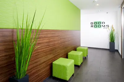 Ein Sitzbereich in der Unterkunft Good Rooms GmbH Guntramsdorf