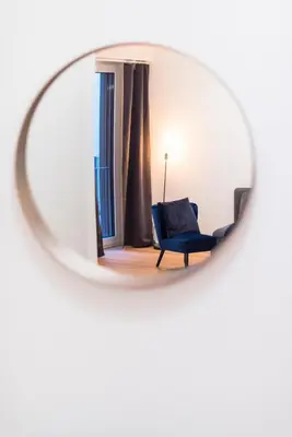 Ein Sitzbereich in der Unterkunft Luxury Suites Renngasse