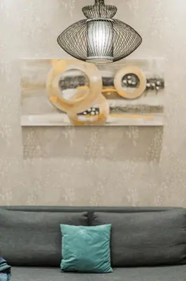 Ein Sitzbereich in der Unterkunft ZEUS Design Apartments - Reumannplatz