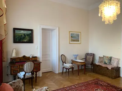 Ein Sitzbereich in der Unterkunft Villa Pazelt Top2
