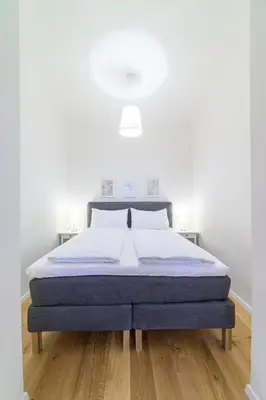 Ein Bett oder Betten in einem Zimmer der Unterkunft Beautiful apartment in Vienna's Heart 1c