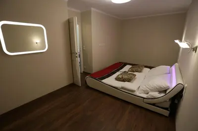 Ein Bett oder Betten in einem Zimmer der Unterkunft Vienna Business Apartment