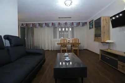 Ein Sitzbereich in der Unterkunft Vienna Business Apartment
