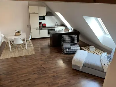 Ein Sitzbereich in der Unterkunft Vienna Canaletto Apartments Wien