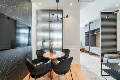 Ein Sitzbereich in der Unterkunft Zeus Design Apartments Schönbrunn