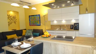 Küche/Küchenzeile in der Unterkunft Sonnberg Design Apartments