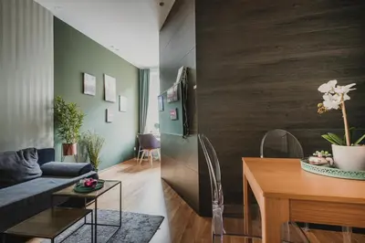 Ein Sitzbereich in der Unterkunft ZEUS Design Apartments Lovely Home Vienna