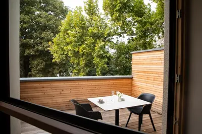 Ein Balkon oder eine Terrasse in der Unterkunft Hotel Restaurant Joseph