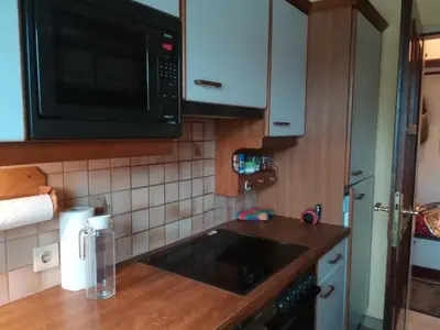 Küche/Küchenzeile in der Unterkunft Ferienwohnung Fischl