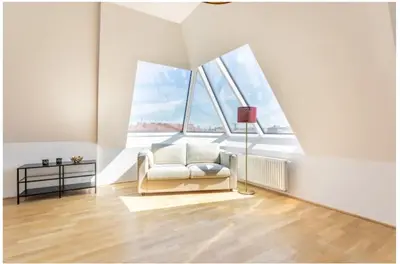 Ein Sitzbereich in der Unterkunft Das Highline Penthouse l LF45