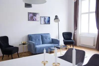 Ein Sitzbereich in der Unterkunft josef's home I Kaiserzeit Residence I 01