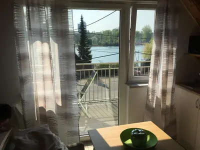 Blick auf einen Fluss in der Nähe der Ferienwohnung