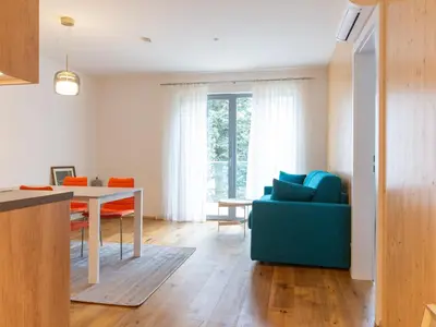Ein Sitzbereich in der Unterkunft Premium Green Apartments Vienna