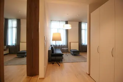 Ein Sitzbereich in der Unterkunft Your Living Vienna CBD