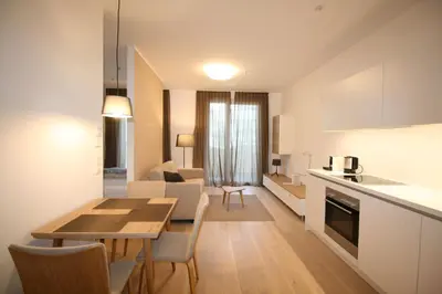 Küche/Küchenzeile in der Unterkunft Your Living Vienna CBD