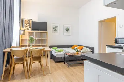 Küche/Küchenzeile in der Unterkunft TRENDY VIENNA by JR City Apartments