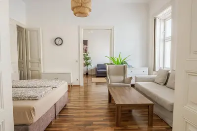 Ein Sitzbereich in der Unterkunft Vienna City Apartments Unteres Belvedere