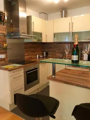 Küche/Küchenzeile in der Unterkunft Luxurious city apartment incl garage and terrace
