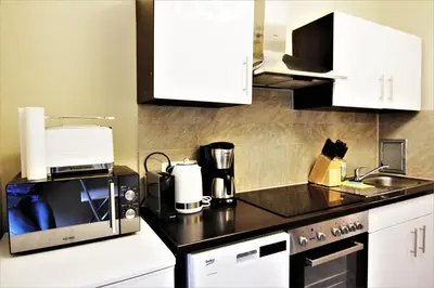 Küche/Küchenzeile in der Unterkunft Boutique Apartments Vienna - Design 5