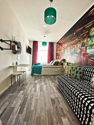 Ein Sitzbereich in der Unterkunft Sweet Home Apartment