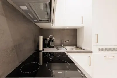 Küche/Küchenzeile in der Unterkunft Vienne City Apartment Crown 6