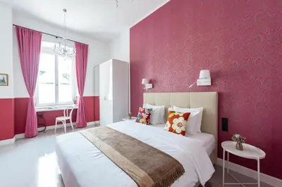 Ein Bett oder Betten in einem Zimmer der Unterkunft Prinz Eugen Studio at Belvedere by HM