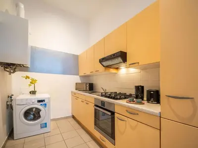 Küche/Küchenzeile in der Unterkunft Highlight Apartment Naschmarkt