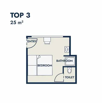 Grundriss der Unterkunft easy-flat Neustiftgasse - AC Studio Apartments near MuseumsQuartier