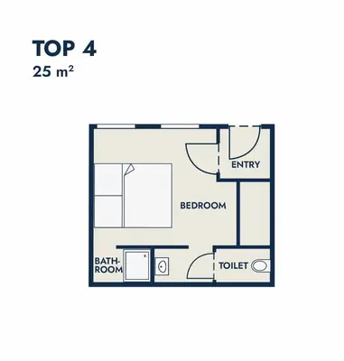 Grundriss der Unterkunft easy-flat Neustiftgasse - AC Studio Apartments near MuseumsQuartier