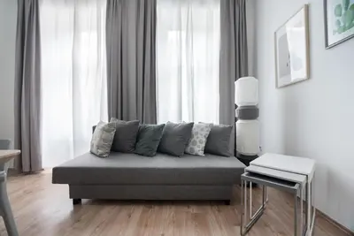 Ein Sitzbereich in der Unterkunft Caring Family Apartment Close To The Center