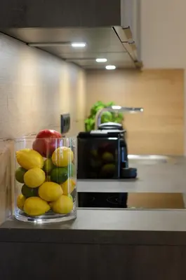 Küche/Küchenzeile in der Unterkunft La Vienna Suites - Apartments Hauptbahnhof