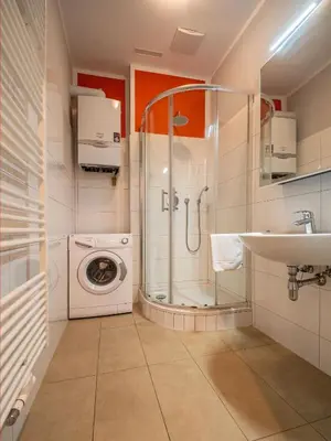 Ein Badezimmer in der Unterkunft Bright Apartment Naschmarkt