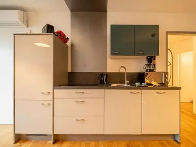 Küche/Küchenzeile in der Unterkunft Modern Suite Schönbrunn