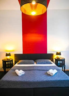Ein Bett oder Betten in einem Zimmer der Unterkunft Highlight Suite Universitaet Wien