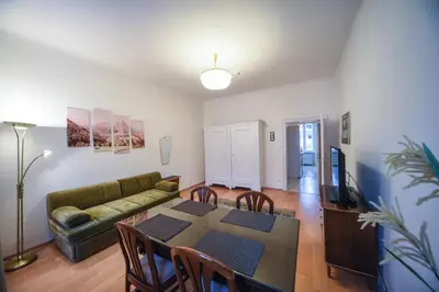 Ein Sitzbereich in der Unterkunft Vintage Apartment Vienna by JR City Apartments