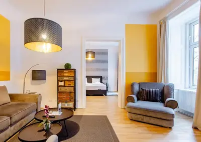 Ein Bett oder Betten in einem Zimmer der Unterkunft Exclusive Apartment City Center