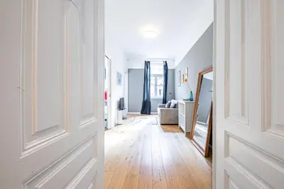 Ein Bett oder Betten in einem Zimmer der Unterkunft Viennese charm 2.0 by JR City Apartments