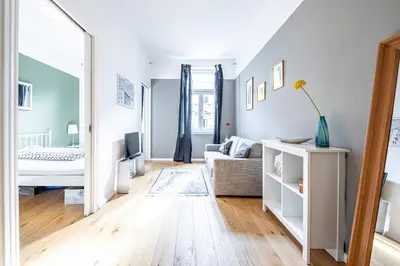 Ein Bett oder Betten in einem Zimmer der Unterkunft Viennese charm 2.0 by JR City Apartments