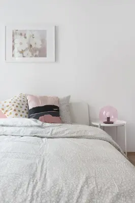 Ein Bett oder Betten in einem Zimmer der Unterkunft Nice apartment in lovely area