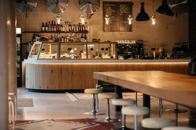 Lounge oder Bar in der Unterkunft Superbude Wien Prater