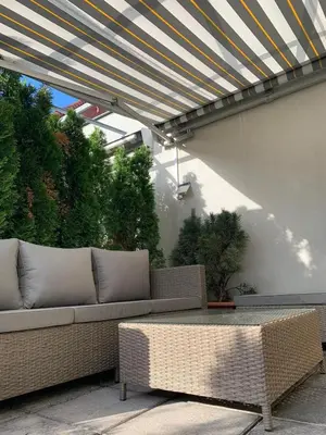 Ein Sitzbereich in der Unterkunft Amadeus Apartment