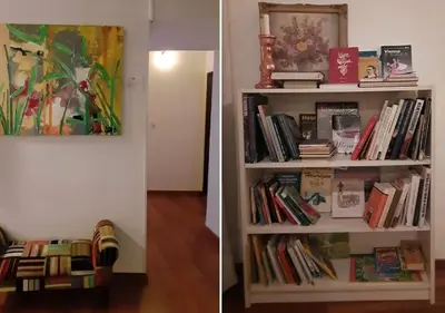 Die Bibliothek im Bed & Breakfast