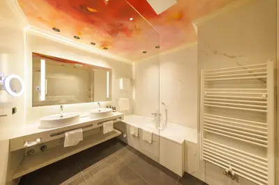 Ein Badezimmer in der Unterkunft Der Wilhelmshof