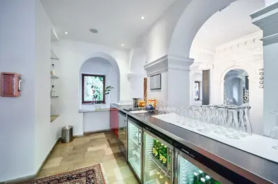 Küche/Küchenzeile in der Unterkunft Hotel Kunsthof