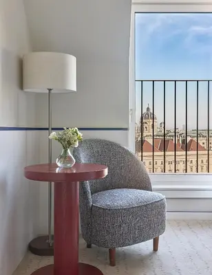 Ein Sitzbereich in der Unterkunft Miiro Spittelberg NEW OPENING