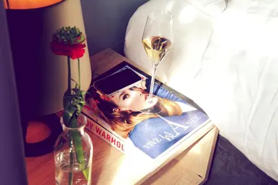 Ein Bett oder Betten in einem Zimmer der Unterkunft Saint SHERMIN bed breakfast & champagne